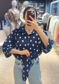 شومیز گره ای توپ توپی